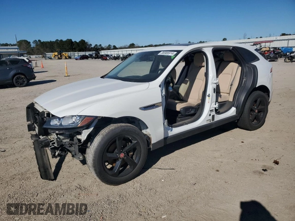 2018 Jaguar F-Pace 20d Premium with VIN SADCJ2FN1JA253742, listed as a Copart auction lot 86986914 with 144,223 mi miles and Salvage title. Bid and sale history available at DreamBid. Image 1.