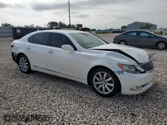 2007 Lexus LS 460 with VIN JTHBL46F375047120, listed as a Copart auction lot 54989575 with 162,926 mi miles and Salvage Title. Bid and sale history available at DreamBid. Image 4.