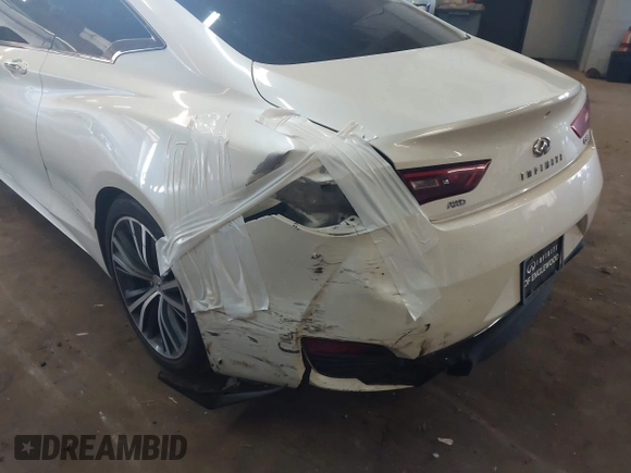 2018 Infiniti Q60 Pure with VIN JN1CV7EL1JM250032, listed as a IAAI auction lot 42548697 with 62,206 mi miles and . Bid and sale history available at DreamBid. Image 6.