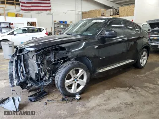 2014 BMW X6 xDrive35i with VIN 5UXFG2C56E0H10070, listed as a Copart auction lot 55911774 with 122,278 mi miles and Salvage Title. Bid and sale history available at carsss.com. Image 1.