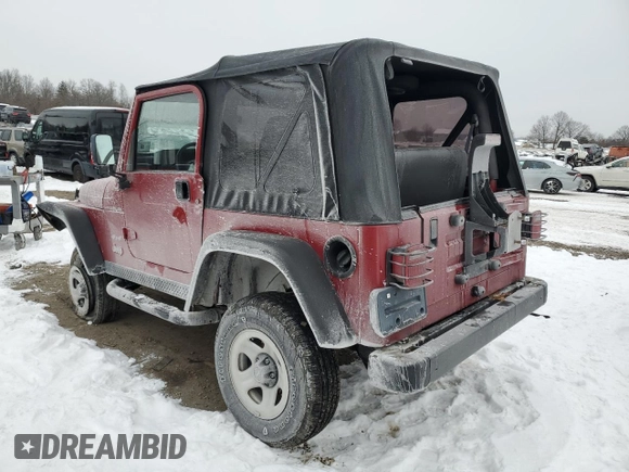 1999 Jeep Wrangler SE with VIN 1J4FY29P3XP470646, listed as a Copart auction lot 89298855 with 81,890 mi miles and Salvage Title. Bid and sale history available at carsss.com. Image 2.