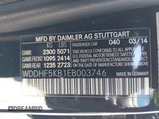 2014 Mercedes-Benz E 350 Sport with VIN WDDHF5KB1EB003746, listed as a IAAI auction lot 42206697 with 96,610 mi miles and . Bid and sale history available at DreamBid. Image 9.