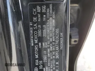 2017 Kia Forte LX with VIN 3KPFL4A77HE062986, listed as a Copart auction lot 52036365 with 98,679 mi miles and Salvage Title. Bid and sale history available at carsss.com. Image 15.