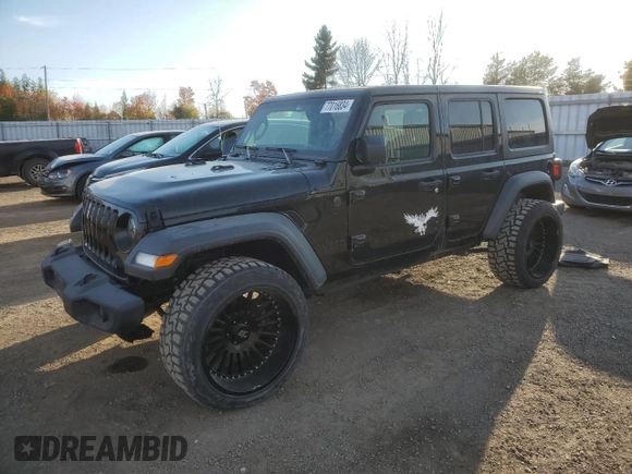 2023 Jeep Wrangler Sport S with VIN 1C4HJXDG3PW646818, listed as a Copart auction lot 77016834 with 12,118 mi miles and Clean Title. Bid and sale history available at DreamBid. Image 1.