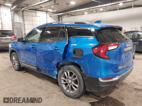 2024 GMC Terrain SLT with VIN 3GKALVEG1RL288758, listed as a IAAI auction lot 41607072 with 7,344 mi miles and . Bid and sale history available at carsss.com. Image 3.