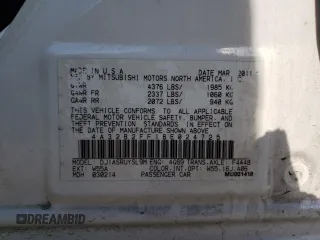 2011 Mitsubishi Galant FE with VIN 4A32B2FF1BE024725, listed as a Copart auction lot 46890585 with 138,577 mi miles and Salvage Title. Bid and sale history available at carsss.com. Image 14.