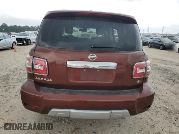 2017 Nissan Armada SL with VIN JN8AY2NDXH9008199, listed as a Copart auction lot 50427455 with 170,542 mi miles and Salvage Title. Bid and sale history available at carsss.com. Image 6.
