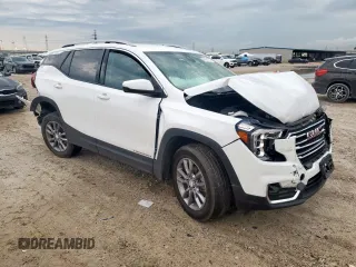 2023 GMC Terrain SLT with VIN 3GKALPEG2PL141633, listed as a Copart auction lot 58691765 with 68,144 mi miles and Salvage title. Bid and sale history available at DreamBid. Image 4.
