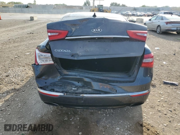 2014 Kia Cadenza Premium with VIN KNALN4D71E5136089, listed as a Copart auction lot 72343514 with 81,616 mi miles and Salvage Title. Bid and sale history available at carsss.com. Image 6.