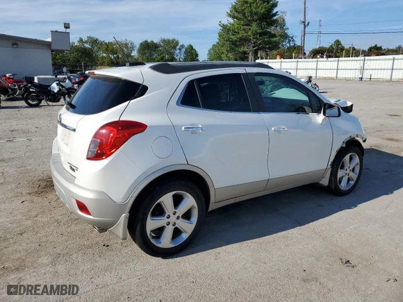 2016 Buick Encore with VIN KL4CJESB5GB588217, listed as a Copart auction lot 72054404 with 0 mi miles and Salvage Title. Bid and sale history available at carsss.com. Image 3.