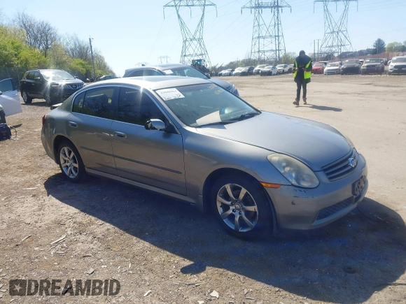 2005 Infiniti G35 with VIN JNKCV51F15M308050, listed as a IAAI auction lot 42048464 with Not Provided miles. Bid and sale history available at carsss.com. Image 1.