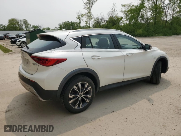 2017 Infiniti QX30 Premium with VIN SJKCH5CR1HA035131, listed as a Copart auction lot 58869955 with 75,983 mi miles and Clean title. Bid and sale history available at DreamBid. Image 3.