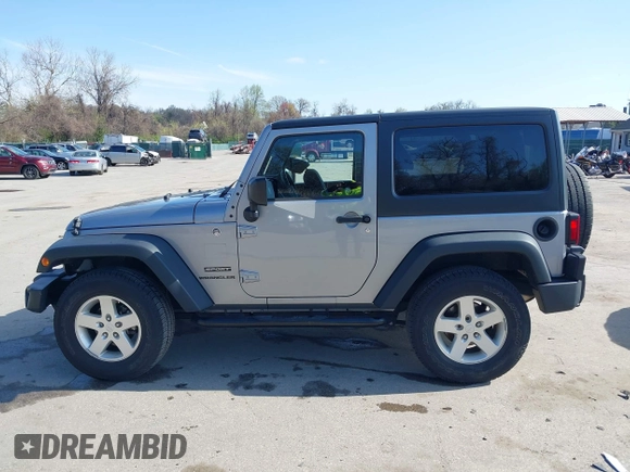 2015 Jeep Wrangler Sport with VIN 1C4GJWAG0FL503254, listed as a IAAI auction lot 41931666 with 115,394 mi miles. Bid and sale history available at carsss.com. Image 14.