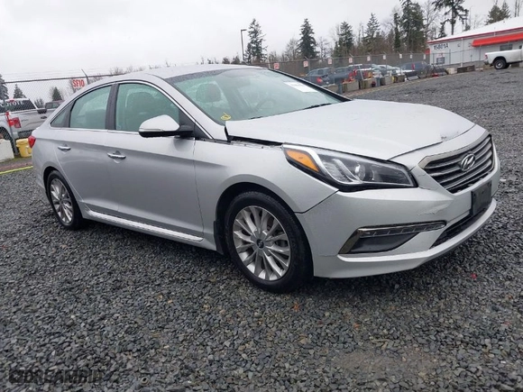 2015 Hyundai Sonata 2.4L Sport with VIN 5NPE34AF3FH167343, listed as a IAAI auction lot 41854584 with 82,853 mi miles. Bid and sale history available at carsss.com. Image 1.