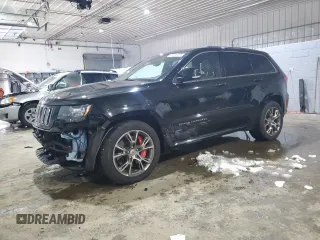 2012 Jeep Grand Cherokee SRT8 with VIN 1C4RJFDJ7CC187475, listed as a Copart auction lot 45191285 with 133,748 mi miles and Salvage Title. Bid and sale history available at carsss.com. Image 1.