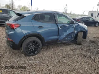 2025 Buick Encore GX Sport Touring with VIN KL4AMESLXSB197192, listed as a Copart auction lot 55429245 with 3 mi miles and Salvage title. Bid and sale history available at DreamBid. Image 3.
