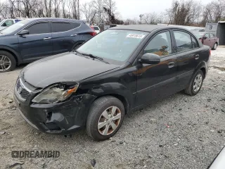 2011 Kia Rio LX with VIN KNADH4A32B6936340, listed as a Copart auction lot 45918615 with 105,614 mi miles and Salvage Title. Bid and sale history available at carsss.com. Image 1.