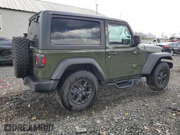 2021 Jeep Wrangler Sport z VIN 1C4GJXAN5MW668474, wystawiony jako Copart lot #53238095 z przebiegiem Nie podano mil oraz Szkody całkowita. Historia ofert i sprzedaży dostępna na DreamBid. Obrazek 3.