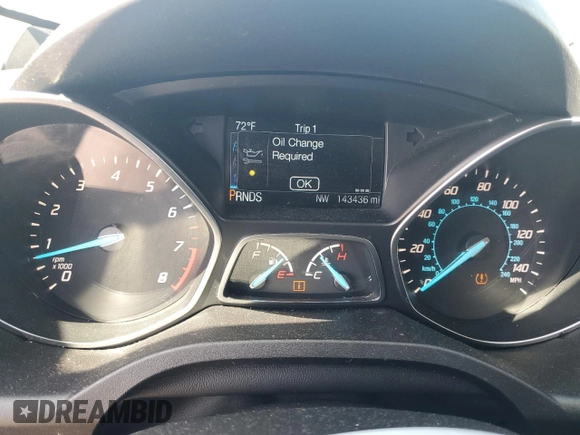2015 Ford Escape Titanium with VIN 1FMCU9J92FUC74879, listed as a Copart auction lot 54683185 with 143,436 mi miles and Salvage title. Bid and sale history available at DreamBid. Image 9.
