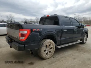 2022 Ford F-150 XL with VIN 1FTFW1EDXNFA24966, listed as a Copart auction lot 49545105 with 33,704 mi miles and Salvage Title. Bid and sale history available at DreamBid. Image 3.