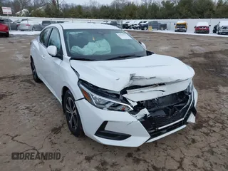 2021 Nissan Sentra SV with VIN 3N1AB8CV5MY268500, listed as a IAAI auction lot 41576778 with 22,137 mi miles and . Bid and sale history available at DreamBid. Image 1.