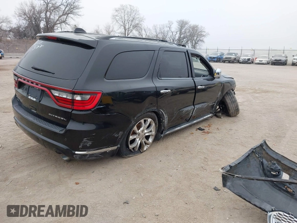 2017 Dodge Durango Citadel with VIN 1C4RDJEG4HC703957, listed as a IAAI auction lot 41163500 with 106,520 mi miles and . Bid and sale history available at carsss.com. Image 4.