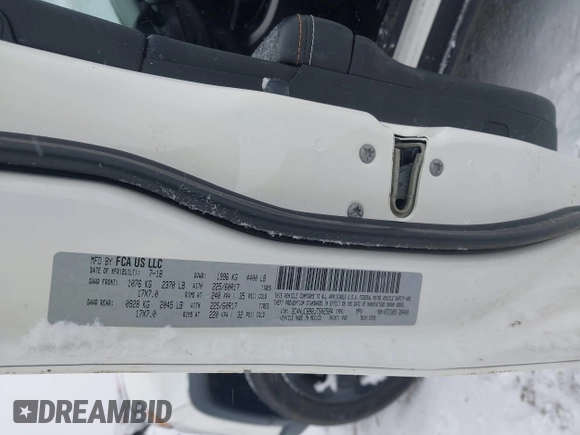 2018 Jeep Compass Latitude with VIN 3C4NJCBB8JT502584, listed as a IAAI auction lot 41559505 with 72,523 mi miles and . Bid and sale history available at DreamBid. Image 9.