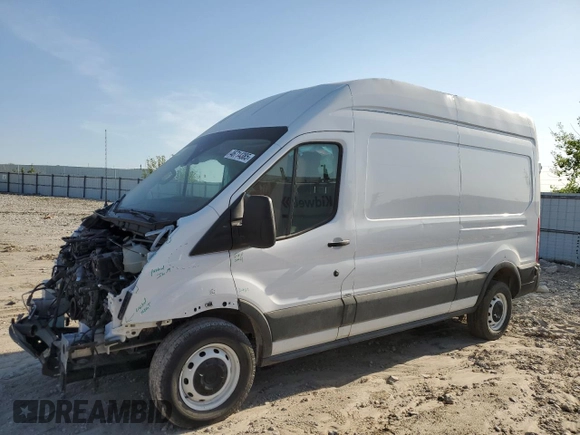 2023 Ford Transit Cargo with VIN 1FTBR1X85PKA18265, listed as a Copart auction lot 46714385 with 62,737 mi miles and Salvage Title. Bid and sale history available at DreamBid. Image 1.