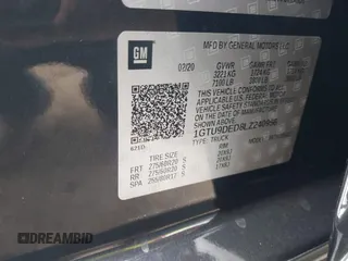 2020 GMC Sierra 1500 SLT z VIN 1GTU9DED8LZ240956, wystawiony jako IAAI lot #42296791 z przebiegiem 153 636 mil mil oraz . Historia ofert i sprzedaży dostępna na DreamBid. Obrazek 9.