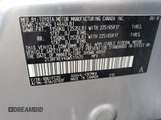 2016 Toyota RAV4 XLE with VIN 2T3RFREV4GW511425, listed as a Copart auction lot 63194645 with 89,276 mi miles and Salvage title. Bid and sale history available at DreamBid. Image 14.