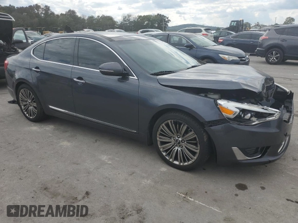 2014 Kia Cadenza Premium with VIN KNALN4D7XE5141114, listed as a Copart auction lot 72999484 with 187,302 mi miles and Salvage Title. Bid and sale history available at carsss.com. Image 4.