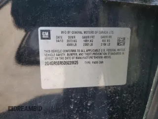 2013 Buick Regal with VIN 2G4GR5ER5D9228625, listed as a Copart auction lot 61719505 with 168,625 mi miles and Salvage title. Bid and sale history available at DreamBid. Image 12.