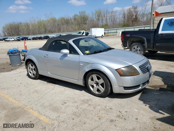 2002 Audi TT with VIN TRUTC28N721009989, listed as a Copart auction lot 52830875 with 0 mi miles and Clean Title. Bid and sale history available at carsss.com. Image 4.