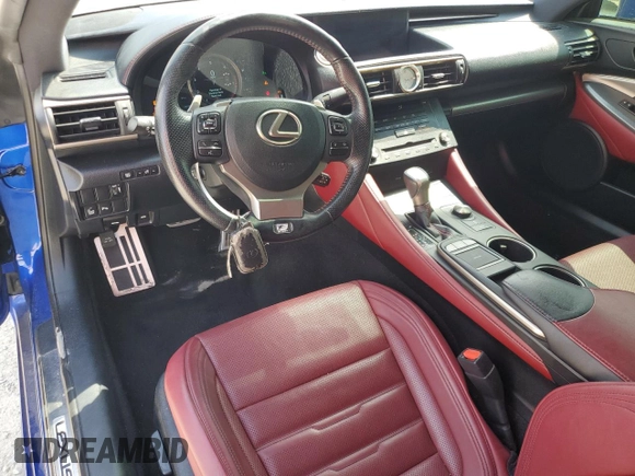2016 Lexus RC 300 F Sport with VIN JTHSM5BCXG5002318, listed as a Copart auction lot 56561735 with 127,717 mi miles and Salvage title. Bid and sale history available at DreamBid. Image 8.