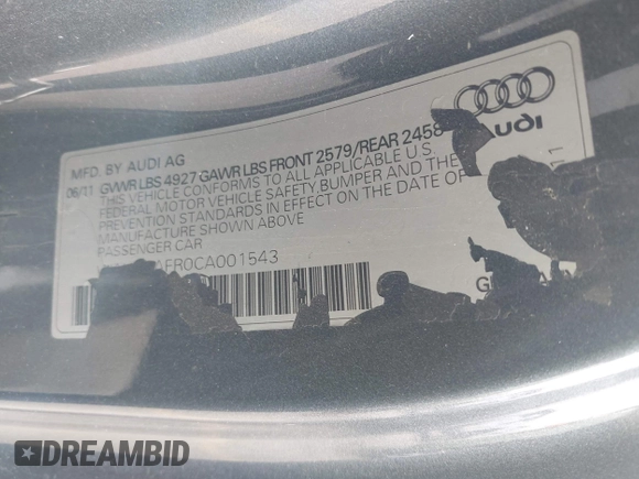 2012 Audi S5 Premium Plus z VIN WAUCVAFR0CA001543, wystawiony jako IAAI lot #42087961 z przebiegiem 100 951 mil mil oraz . Historia ofert i sprzedaży dostępna na DreamBid. Obrazek 17.