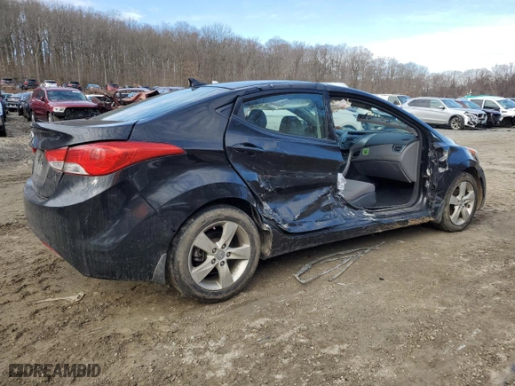 2013 Hyundai Elantra GLS PZEV with VIN KMHDH4AE4DU722190, listed as a Copart auction lot 46838475 with 234,391 mi miles and Salvage Title. Bid and sale history available at carsss.com. Image 3.