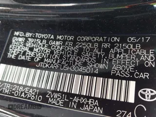 2017 Toyota Prius Two with VIN JTDKARFU5H3045014, listed as a IAAI auction lot 42152419 with 69,760 mi miles and . Bid and sale history available at DreamBid. Image 9.