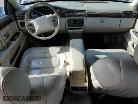 1998 Cadillac DeVille with VIN 1G6KD54Y7WU751207, listed as a Copart auction lot 82708584 with 185,132 mi miles and Salvage Title. Bid and sale history available at carsss.com. Image 8.