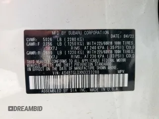2022 Subaru Outback Onyx XT with VIN 4S4BTGLDXN3233280, listed as a Copart auction lot 58017115 with 51,971 mi miles and Salvage title. Bid and sale history available at DreamBid. Image 14.
