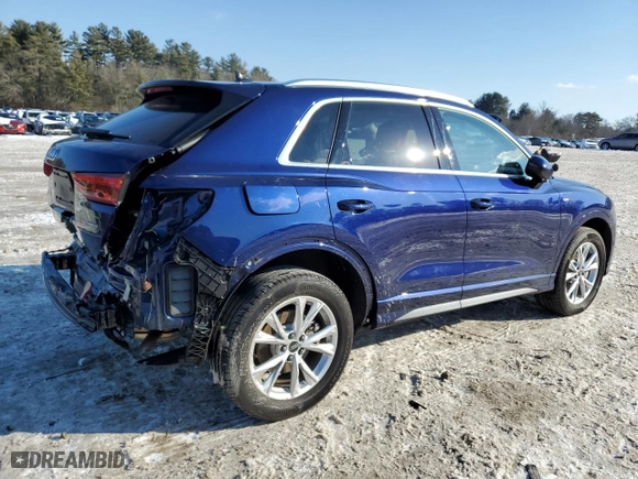 2023 Audi Q3 S line Premium Plus with VIN WA1EECF35P1136763, listed as a Copart auction lot 89065695 with 8,737 mi miles and Salvage Title. Bid and sale history available at carsss.com. Image 3.