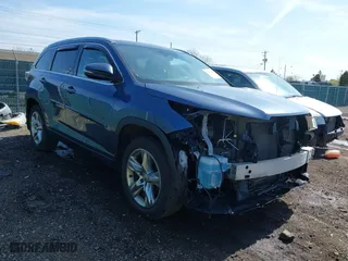 2015 Toyota Highlander Limited with VIN 5TDDKRFH6FS186386, listed as a IAAI auction lot 41987264 with 165,076 mi miles. Bid and sale history available at carsss.com. Image 1.
