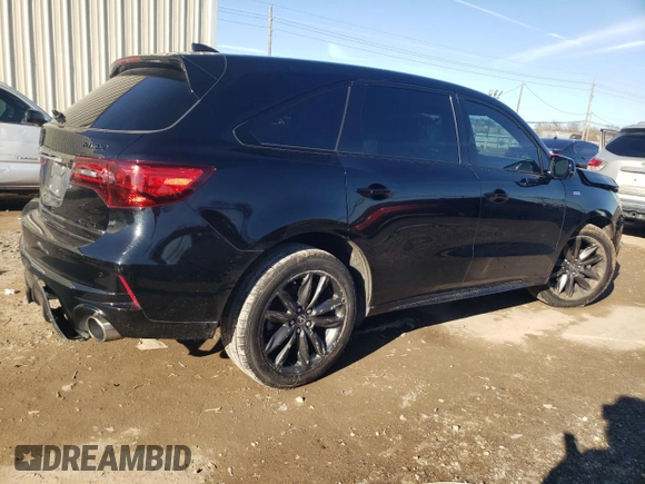 2019 Acura MDX Technology with VIN 5J8YD4H04KL025196, listed as a Copart auction lot 88458975 with 88,736 mi miles and Salvage title. Bid and sale history available at DreamBid. Image 3.