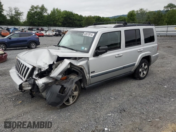 2008 Jeep Commander Sport with VIN 1J8HG48K98C149652, listed as a Copart auction lot 63973014 with 213,947 mi miles and Salvage Title. Bid and sale history available at carsss.com. Image 1.