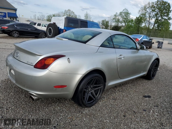 2003 Lexus SC 430 with VIN JTHFN48Y530037514, listed as a Copart auction lot 54354485 with 201,108 mi miles and Non repairable. Bid and sale history available at DreamBid. Image 3.