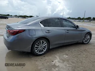 2019 Infiniti Q50 Luxe with VIN JN1EV7AP8KM543039, listed as a Copart auction lot 61196104 with 68,084 mi miles and Non repairable. Bid and sale history available at DreamBid. Image 3.