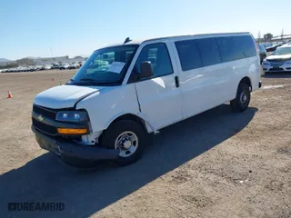 2019 Chevrolet Express Passenger LS with VIN 1GAZGNFP5K1278693, listed as a IAAI auction lot 41299257 with 134,845 mi miles. Bid and sale history available at carsss.com. Image 2.
