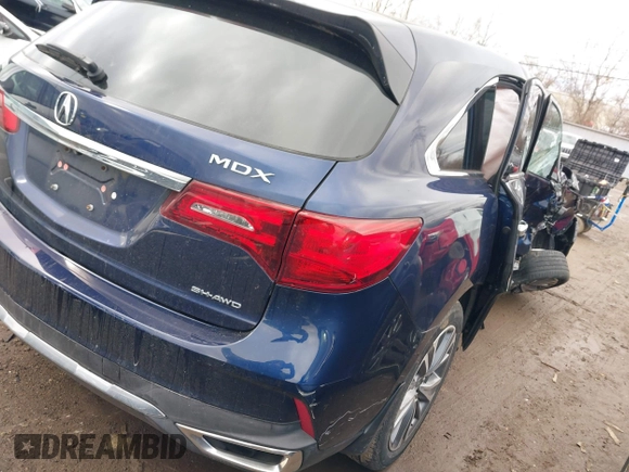 2017 Acura MDX w/Technology Pkg with VIN 5FRYD4H5XHB024459, listed as a IAAI auction lot 41703958 with 1 mi miles. Bid and sale history available at carsss.com. Image 4.