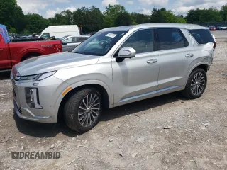 2023 Hyundai Palisade Calligraphy z VIN KM8R74GE2PU509520, wystawiony jako Copart lot #56901775 z przebiegiem 47 881 mil mil oraz Szkoda całkowita • Salvage title. Historia ofert i sprzedaży dostępna na DreamBid. Obrazek 1.