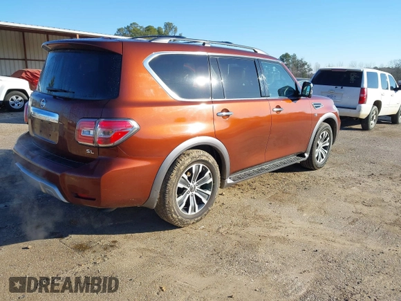 2018 Nissan Armada SL with VIN JN8AY2ND4J9059526, listed as a IAAI auction lot 41187756 with 116,572 mi miles and . Bid and sale history available at DreamBid. Image 4.