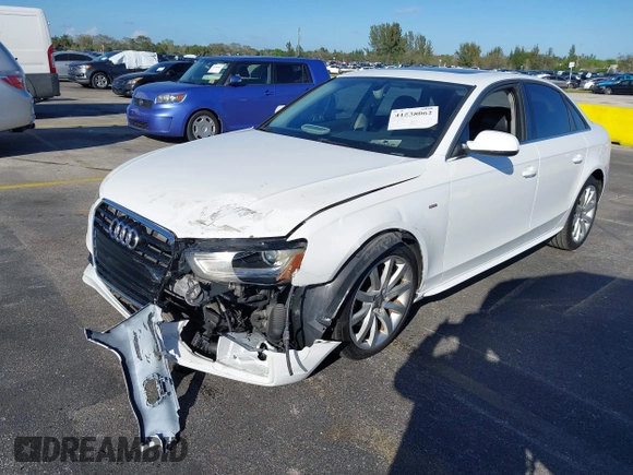 2014 Audi A4 Premium with VIN WAUAFAFL8EN012835, listed as a IAAI auction lot 41558062 with 105,674 mi miles. Bid and sale history available at carsss.com. Image 6.